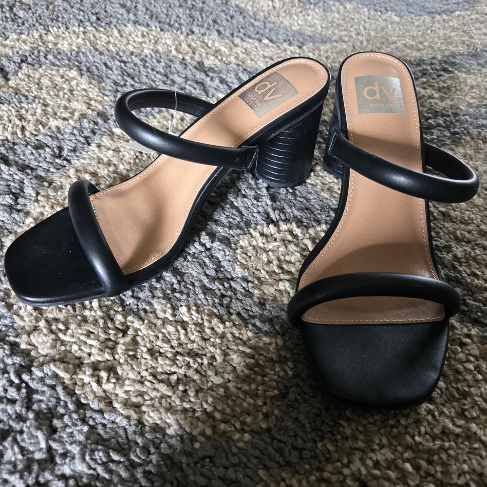 DV by Dolce Vita Black Women's Heeled Sandals - Size 6.5 - Picture 2 of 5